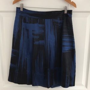 Cassis Silk Pleated Skirt